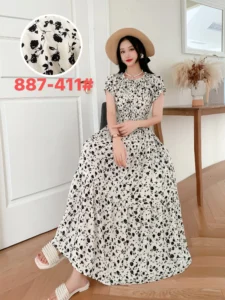 Vestidos Robe Maxi Long Sexy Dress Women Summer Indian Clothes Bohemian Cotton Print Floral Boho Korean Fashion Style Casual - Image 5