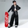 Hip Hop Girls Crop Jacket Street Dance Cargo Pants Kids Streetwear Fashion Blazers Skirts Children Jazz Costumes Clothes Sets - Image 2