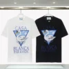 Summer new Hip Hop Uk Drill style printed T-shirt men and women street casual cotton Casab1anca Short sleeve T-shirt - Image 3