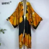 2022 WINYI Summer Beach Wear Swim Suit Cover Africa sweet lady boho Cardigan stitch colorful sexy Holiday long Sleeve Kimono - Image 5