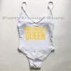 Sexy Pad Women Swimsuit BIRTHDAY QUEEN SQUAD Swimwear One Piece Bathing Suit girl bikinis 2022 woman Beachwear Monokini Bodysuit - Image 4