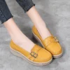 2022 Spring Autumn Women Flats Platform Loafers Ladies Leather Comfort Wedge Moccasins Orthopedic Slip On Casual Shoes plus size - Image 4