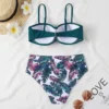 2022 Sexy Solid Bikini New Patchwork Swimsuit Women Lace Scallop Edge Bandeau Bikini Set Swimwear Female Summer Bathing Suits - Image 6