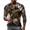 Summer Quick-drying Men's T-shirt Animal Python Pattern 3d Printed Hip Hop Alternative Personality Crewneck Loose Short Sleeve