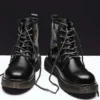 WAERTA Brand Women Boots Fashion Luxury Leather Men’s Ankle Designer Boot High-quality Casual Motorcycle Couple Shoes Size 35-46 - Image 2