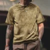 New Fashion Mens T Shirt Summer Casual Buttoned O Neck Henley Shirts For Men Streetwear Trendy Loose Short Sleeve T-shirt Male - Image 2