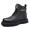 Autumn Winter High Top Boots for Men Fashion Casual Cow Leather Casual Shoes Male New Designer Ankle Botas Militares Hombre - Image 2