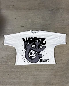 Rock Hip Hop y2k tops Streetwear American Harajuku oversized Head graphic t shirt Couples goth shirts women clothes - Image 3