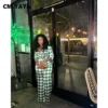 CM.YAYA Chic Plaid Women's Set Long Sleeve Oversized Shirt and Wide Leg Pants 2023 Summer Two 2 Piece Set Outfits Tracksuit - Image 2