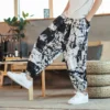 New Mens Hippie African Print Baggy Low Crotch Pants Casual Cotton Genie Boho Pants Men Hiphop Streetwear Traditional Trousers - Image 4