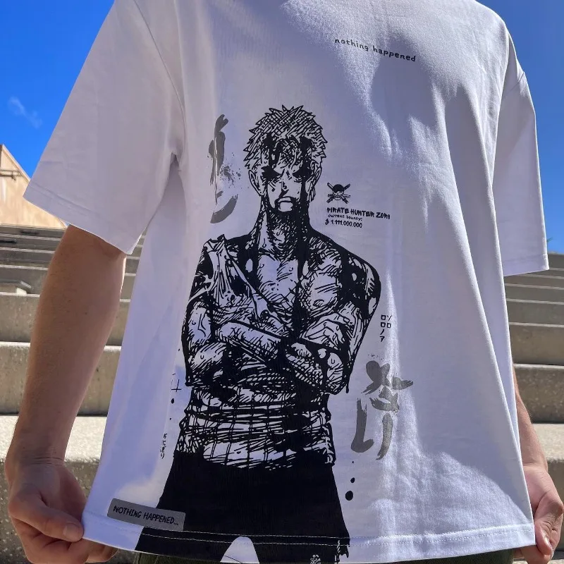 Summer animated alphabet Graphic Printed short sleeve T-shirt for men y2k Goth Harajuku Fashion couple casual loose sweatshirt