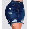 Plus Size Ripped Holes Bodycon Mini Denim Skirts 4XL 5XL Summer Sexy Ladies Tassel Short Pencil Skirts Wrap Jeans Skirt - Image 2