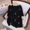 2023 Women Summer Wear Big Size Short-sleeved O-neck Knitted T Shirt Outerwear 100/175kg 6XL 7XL Ropa De Mujer - Image 3