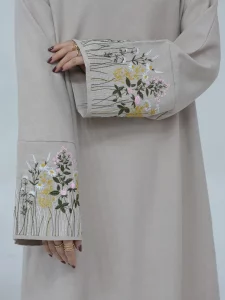 Floral Embroidery Muslim Dress for Women Eid Morocco Ramadan Lace-up Abayas Kaftan Islam Vestidos Largo Dubai Arab Long Robe - Image 3