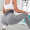 Women Plus Size Pocket Yoga Pants High Waist Elastic Push Up Fitness Sports Leggings Girls Gym Workout Honeycomb Sweatpants - Image 4