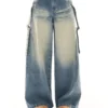 Baggy Jeans Women Clothing High Street Fashion Retro Washed Distressed Jeans Woman Loose Wide Legs High Waisted Jeans Pants - Image 2