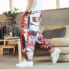 New Mens Hippie African Print Baggy Low Crotch Pants Casual Cotton Genie Boho Pants Men Hiphop Streetwear Traditional Trousers - Image 2