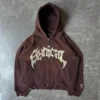 Hooded American retro zipper sweatshirt Gothic letter star print hoodie trendy men's casual jacket 2023 new product - Image 4