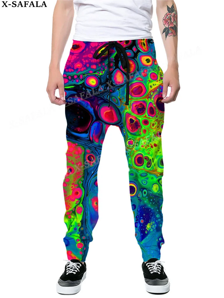 Hippie Psychedelic Colorful Trippy 3D Print Trousers Men Women Sweatpants Drawstring Long Joggers Spring Autumn Sports Pants-2