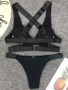 Sexy Adjust Buckle Bandage Vevlet Bikini 2024 Women Swimsuit Female Bikinis Swimwear Two Pieces Bikini set Bathing Suit Swim - Image 2