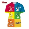 M&m's Chocolate Beans 3D Print O-Neck T-shirts Women Short Sleeve Fashion Hip Hop Oversized Harajuku Y2K T Shirt Unisex Clothes - Image 5