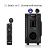 5.1 Multimedia Karaoke Super Bass Stereo Music Boom Box Home Theater Speaker System 30W Wooden Bluetooth Subwoofer FM AUX/USB/SD - Image 4