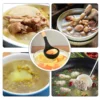 Nonstick Silicone Ladle Soup Spoon With Wooden Handle Heat Resistant Porridge Spoon Rice Ladle Soup Cooking Mixing Serving Spoon - Image 4