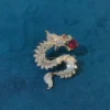 Vintage Women Men Luxury Rhinestone Dragon Phoenix Badges Brooches Exquisite Crystal Animal Retro Jewelry Party Banquet Pins - Image 3