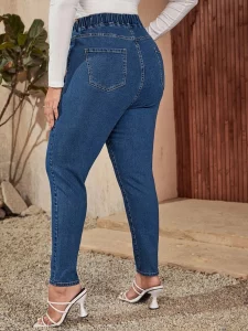 Plus Size Jeans for Women High Waist Stretchy Women Jean Pencil Full Length Elastic Skinny Lady Curvy Jeans 200kgs Jean for Mom - Image 4