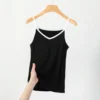 XL to 6XL Summer Spaghetti Strap Tops Women V-neck Camis Base Sleeveless Tank Tops Casual Thin Camisole Solid color - Image 3