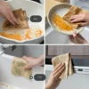 SHIMOYAMA Bamboo Fiber Paper Towel Reusable Lazy Rag Wet and Dry Kitchen Cleaning Cloth Strong Absorbent Dishcloth Scouring Pad - Image 4