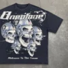 Hip Hop High Street Large Women Short Sleeve Pattern Printing Y2K American Fashion Fashion Brand Clothing Couple Top - Image 3