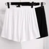 Plus Size Super Stretch Safety Shorts Womens Under Skirt Leggings Soft Shorts Black White 3XL 4XL ouc1540 - Image 3