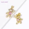 Multi Styles 18K Gold Plated Inlaid Zircon Bear Charms Pendant For DIY Necklace Making Supplies High Quality Jewelry Accessories - Image 5