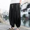 Men Pants Lantern Pants Hippie Boho Baggy Dragon Print Loose Ankle-banded Soft Breathable Harem Pants Long Yoga Pants - Image 3