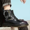 WAERTA Brand Women Boots Fashion Luxury Leather Men’s Ankle Designer Boot High-quality Casual Motorcycle Couple Shoes Size 35-46 - Image 5