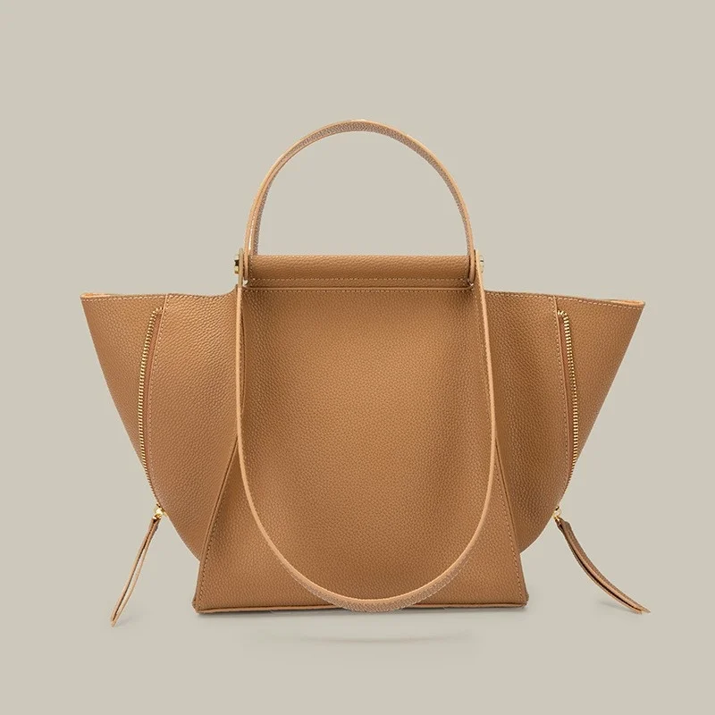 Genuine Leather Handbag For Women 2023 Luxury Designer Handbag Large Capacity Tote Bag Women's Shoulder Bag COW LEATHER Wing Bag