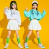 Child Dance Clothes Jazz Ballroom Dancing Competition Costumes Hip Hop for Girls T Shirt Skirt Party Stage Outfits Perform Suits - Image 2
