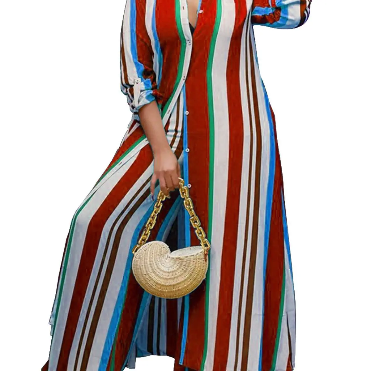 2023 Autumn Spring African Women Long Sleeve V-neck Polyester 2 Piece Top Long Pant Matching Sets XL-5XL African Clothes Women - Image 2