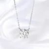 Smyoue White Gold Plated 1-10CT Moissanite Necklace for Women Classic Four Claws Pendant Wedding Jewelry 925 Sterling Silver GRA - Image 3