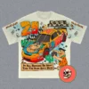 2024 New American Street Retro Personality Anime Cartoon Car Letter Printed T-shirt Men Y2k Harajuku Fashion Casual Loose Shirt - Image 2