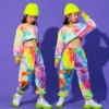 Girls Street Dance Trendy Hip-hop Clothes Performance Costume Korean Style Children's Jazz Dance Set with Exposed Navel Jazz New - Image 3