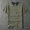 Summer New American Retro Short Sleeve O-neck Striped T-shirt Men's Fashion Simple 100% Cotton Washed Old Casual Slim Youth Tops - Image 5