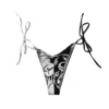 Women Goth Bikini Set Swimwear Two-Piece Bathing Suit Patchwork Color Tie-Up Letter Swimsuit Sexy Mujer Brazilian Beach Wear - Image 5