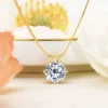 IOGOU Luxury 3.0 Carat Moissanite Pendant Necklaces for Women Real 925 Silver 1ct 2ct Diamond Necklace Engagement Jewelry Gifts - Image 2