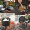 Portable Camping Tableware Cooking Set Outdoor Cookware Pan Pot Bowl Spoon Fork Utensils For Hiking Picnic Travel Wild Campismo - Image 5