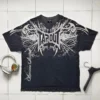 Gothic Hip Hop Skull T Shirt American Vintage High Street Oversized Graphic T-shirt Harajuku Tops 2024 Casual Y2K Shirt for Men - Image 2