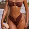 2024 New Bikini Women Swimsuit 2 Piece Swimwear Sexy Beachwear Cutout Bath Suit Bandage Bikinis Sets Biquinis Swimming Suits - Image 2