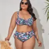 2023 New Plus Size Swimwear for Women Swimsuit Large Bathing Suits Two-piece High Waist Push Up Bikini Set Sexy Separate Stylish