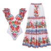Printed One Piece Swimsuit for Women, Ruffle Swimwear, Monochrome Beach Dress, Elegant Bathing Suit, New, 2024 - Image 4